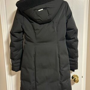 Soia & Kyo Elegant Black Hooded Puffer Coat Women XS